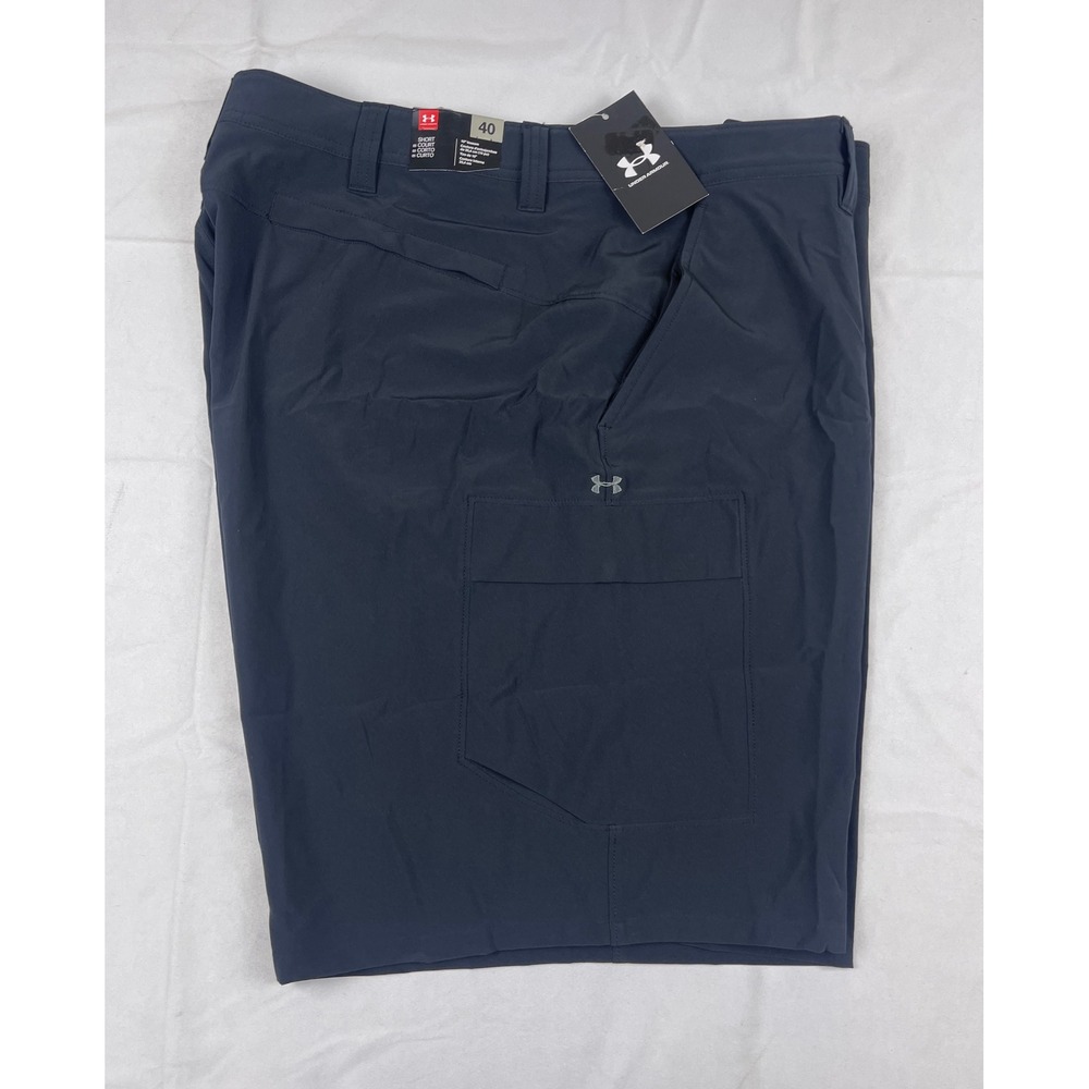 Under Armour Mens Fish Hunter Cargo Shorts Navy Blue Size 40 New With Tags